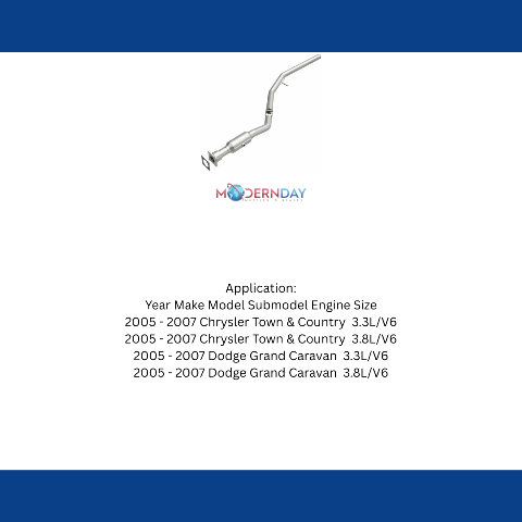 MagnaFlow direct-fit catalytic converter for 2004-2006 Chrysler 3.3L stainless steel Federal EPA compliant OBDII 93202