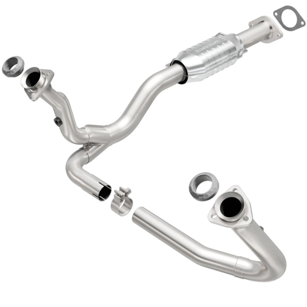 MagnaFlow direct-fit catalytic converter fits 2000 Chevrolet S10 and 2000 GMC Sonoma and 2000 GM S10 4.3L 4WD 4.3L stainless steel CARB compliant 93227