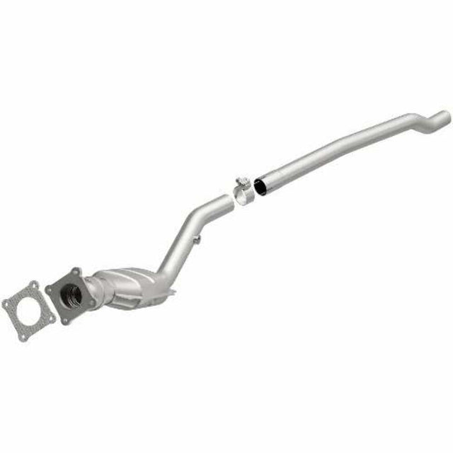 MagnaFlow direct-fit catalytic converter fits 1996-2000 Dodge Caravan, Plymouth Voyager, and more, this and 1996-2000 Caravan-Voyager 2.4L stainless steel Federal EPA compliant OBD