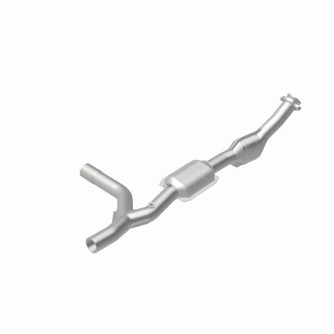 MagnaFlow direct-fit catalytic converter fits 1997-1998 E150/E250 4.2L passenger side 4.2L passenger side stainless steel Federal EPA compliant OBDII 93322