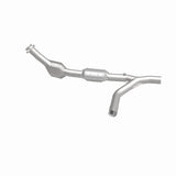 MagnaFlow direct-fit catalytic converter fits 1997-1998 E150/E250 4.2L passenger side 4.2L passenger side stainless steel Federal EPA compliant OBDII 93322
