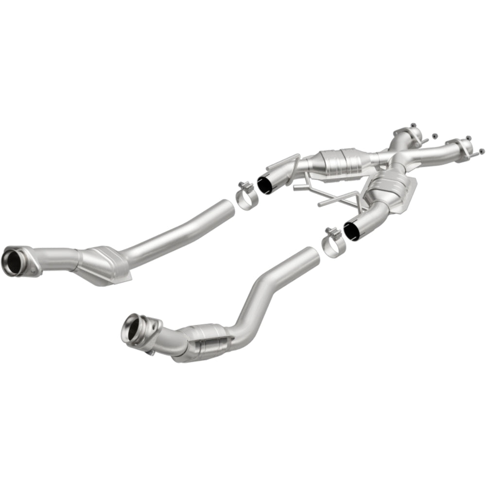 MagnaFlow direct-fit catalytic converter for 1986-1993 Ford Mustang stainless steel Federal EPA compliant OBDII 93332