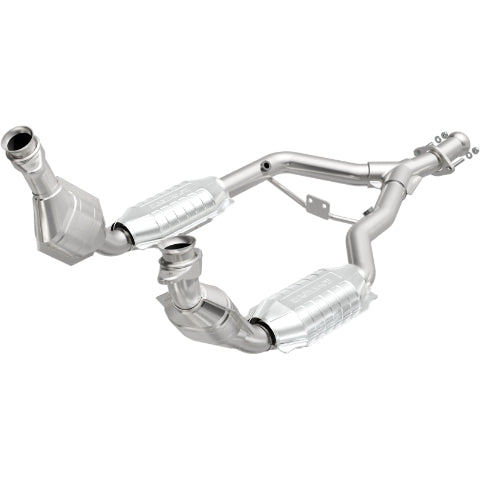 MagnaFlow direct-fit catalytic converter for 1996-1998 Ford Mustang 3.8L stainless steel CARB compliant 93344