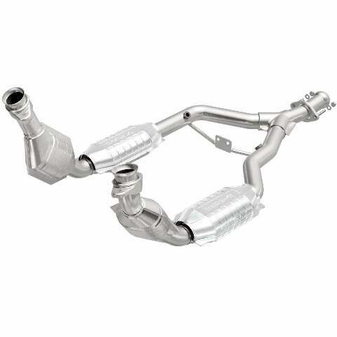 MagnaFlow direct-fit catalytic converter for 1996-1998 Ford Mustang 3.8L stainless steel CARB compliant 93344