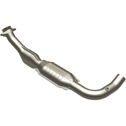 MagnaFlow direct-fit catalytic converter fits 1997-1999 Ford E-150 Econoline 4.6L and 1997-1999 Ford E-150 Econoline Club Wagon 4.6L driver side stainless steel Federal EPA complia