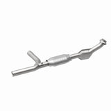 MagnaFlow direct-fit catalytic converter fits 1997-1999 Ford E-150 Econoline 4.6L and 1997-1999 Ford E-150 Econoline Club Wagon 4.6L passenger side stainless steel Federal EPA comp