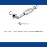 MagnaFlow direct-fit catalytic converter for 2005-2006 Toyota Tundra 4.7L passenger side stainless steel Federal EPA compliant OBDII 93399