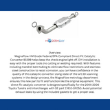 MagnaFlow direct-fit catalytic converter for 2005-2006 Toyota Tundra 4.7L passenger side stainless steel Federal EPA compliant OBDII 93399