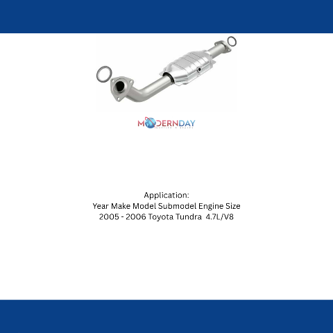 MagnaFlow direct-fit catalytic converter for 2005-2006 Toyota Tundra 4.7L passenger side stainless steel Federal EPA compliant OBDII 93399