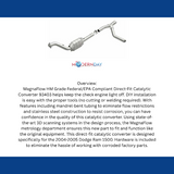 MagnaFlow direct-fit catalytic converter for 2004-2005 Ram 5.7L passenger side stainless steel Federal EPA compliant OBDII 93403