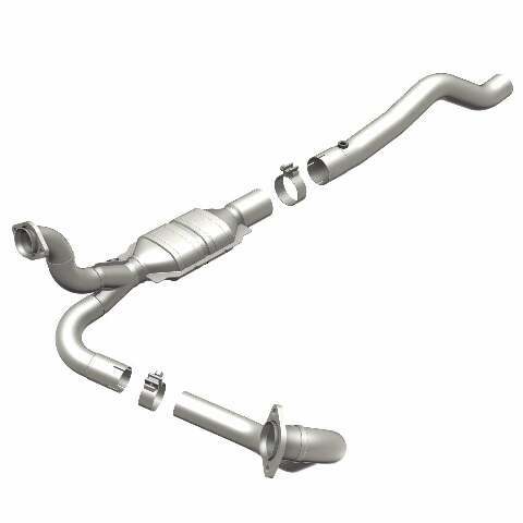 MagnaFlow direct-fit catalytic converter fits 2003 Dodge Ram 1500 5.7L and 2003 Ram 1500 5.7 2WD 5.7 inch inlet/outlet stainless steel Federal EPA compliant OBDII 93416