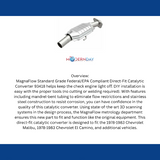 MagnaFlow direct-fit catalytic converter for 1978-1981 Buick 2.25 inch inlet/outlet stainless steel CARB compliant 93418