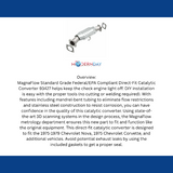 MagnaFlow direct-fit catalytic converter for 1976-1977 Cadillac stainless steel Federal EPA compliant OBDII 93427