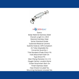MagnaFlow direct-fit catalytic converter for 1976-1977 Cadillac stainless steel Federal EPA compliant OBDII 93427