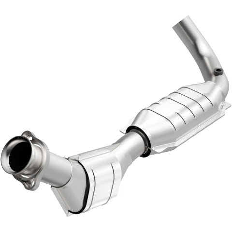 MagnaFlow direct-fit catalytic converter for 1997-1998 Ford F-150 4.2L driver side stainless steel Federal EPA compliant OBDII 93428