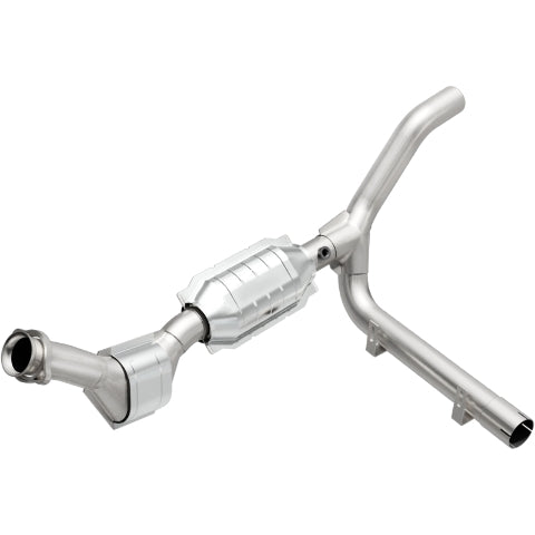 MagnaFlow direct-fit catalytic converter for 1997-1998 Ford F-150 4.2L passenger side stainless steel Federal EPA compliant OBDII 93429