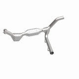 MagnaFlow direct-fit catalytic converter for 1997-1998 Ford F-150 4.2L passenger side stainless steel Federal EPA compliant OBDII 93429