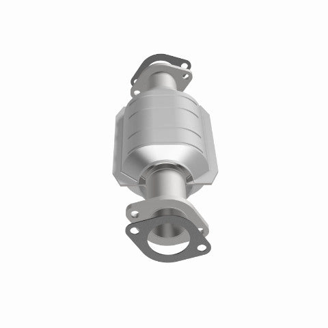 MagnaFlow direct-fit catalytic converter for 1998-2000 Nissan Frontier 2.4 inch inlet/outlet stainless steel Federal EPA compliant OBDII 93445