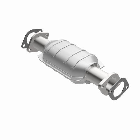 MagnaFlow direct-fit catalytic converter for 1998-2000 Nissan Frontier 2.4 inch inlet/outlet stainless steel Federal EPA compliant OBDII 93445