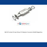 MagnaFlow direct-fit catalytic converter for 1998-2000 Nissan Frontier 2.4 inch inlet/outlet stainless steel Federal EPA compliant OBDII 93445