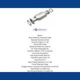 MagnaFlow direct-fit catalytic converter for 1998-2000 Nissan Frontier 2.4 inch inlet/outlet stainless steel Federal EPA compliant OBDII 93445
