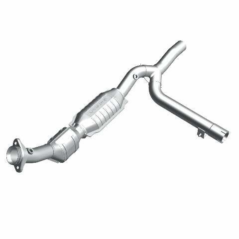 MagnaFlow direct-fit catalytic converter for 2001-2003 Ford F-150 5.4L passenger side stainless steel Federal EPA compliant OBDII 93448