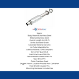 MagnaFlow direct-fit catalytic converter fits 1995 Chevrolet GM S10 4.3L and 1995 GMC Sonoma 4.3L stainless steel Federal EPA compliant OBDII 93483