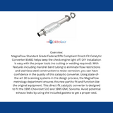 MagnaFlow direct-fit catalytic converter fits 1995 Chevrolet GM S10 4.3L and 1995 GMC Sonoma 4.3L stainless steel Federal EPA compliant OBDII 93483
