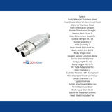 MagnaFlow universal catalytic converter 2.5 inch inlet/outlet stainless steel Federal EPA compliant OBDII 93507