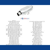 MagnaFlow universal catalytic converter 2.5 inch inlet/outlet stainless steel Federal EPA compliant OBDII 93516
