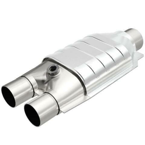 MagnaFlow universal catalytic converter 2.5 inch inlet/outlet stainless steel Federal EPA compliant OBDII 93537