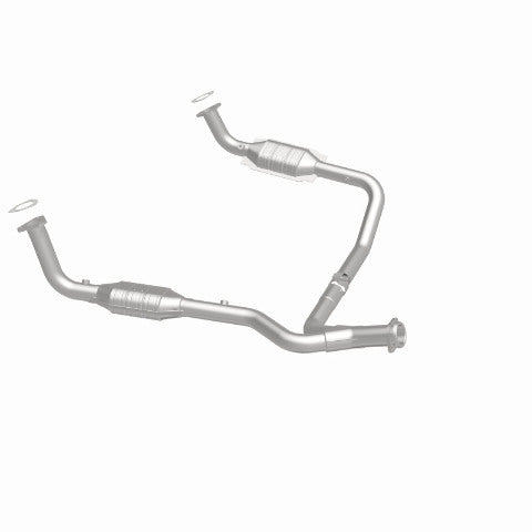 MagnaFlow direct-fit catalytic converter fits 1996-2002 Land Rover Range Rover HSE 4.6L and 1996-2000 Land Rover Range Rover 4.0L stainless steel Federal EPA compliant OBDII 93694