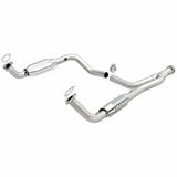 MagnaFlow direct-fit catalytic converter fits 1996-2002 Land Rover Range Rover HSE 4.6L and 1996-2000 Land Rover Range Rover 4.0L stainless steel Federal EPA compliant OBDII 93694