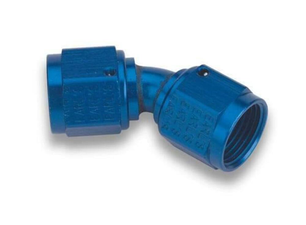45 Degree -16 AN Female to Female Swivel - 939216ERL AN fitting aluminum