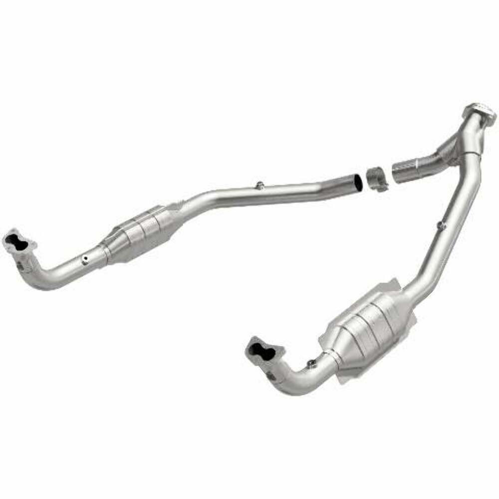 MagnaFlow direct-fit catalytic converter fits 1994-1995 Land Rover Defender 90, Land Rover Discovery, and additional vehicles. Hardware is included to eliminate the hassle of worki