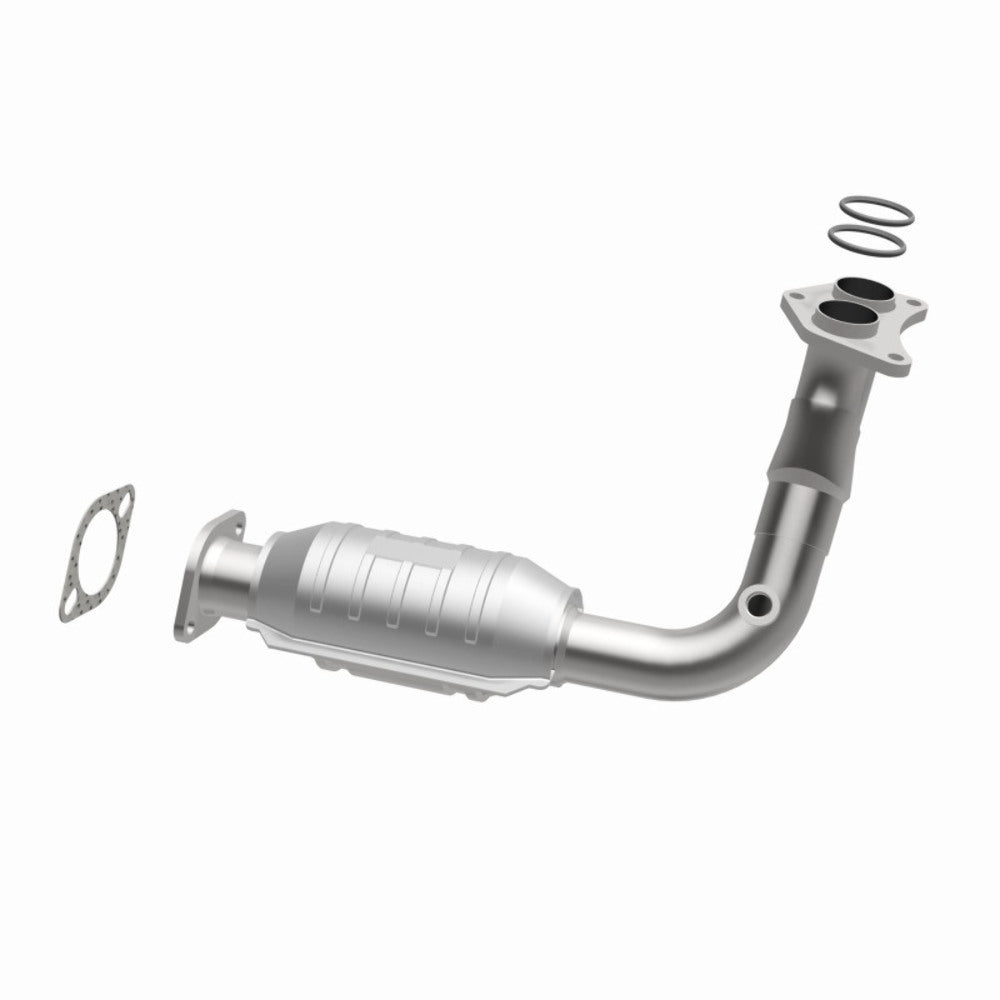 MagnaFlow direct-fit catalytic converter fits 1996-2002 Nissan Quest and 1996-1997 Mercury Villager, this and 1994-1998 Villager/Quest 3.0L stainless steel CARB compliant 447170