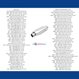 MagnaFlow universal catalytic converter 2.25 inch inlet/outlet stainless steel Federal EPA compliant OBDII 94005