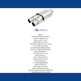 MagnaFlow universal catalytic converter 2.5 inch inlet/outlet stainless steel Federal EPA compliant OBDII 94007