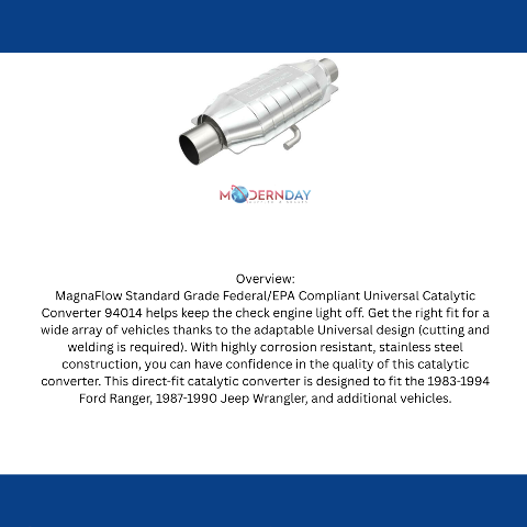 MagnaFlow universal catalytic converter stainless steel Federal EPA compliant OBDII 94014