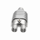 MagnaFlow universal catalytic converter driver side 2.5 inch inlet/outlet stainless steel Federal EPA compliant OBDII 94037