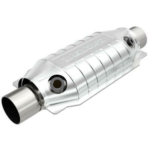 MagnaFlow universal catalytic converter 2.25 inch inlet/outlet stainless steel CARB compliant OBDII 94065