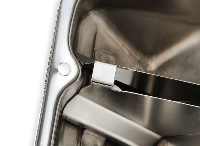 Mr. Gasket chrome valve covers with baffle Ford steel 9413