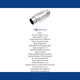 MagnaFlow universal catalytic converter stainless steel CARB compliant OBDII 94139