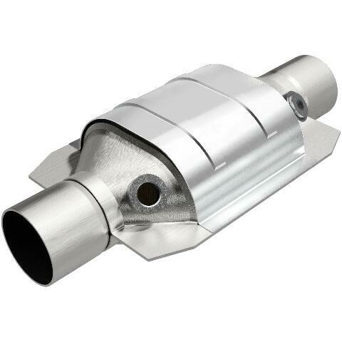 MagnaFlow universal catalytic converter 2.5 inch inlet/outlet stainless steel CARB compliant OBDII 94166