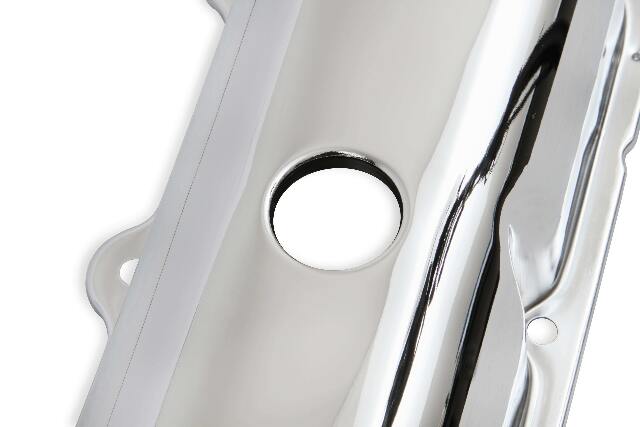 Mr. Gasket chrome valve covers without baffle steel 9422