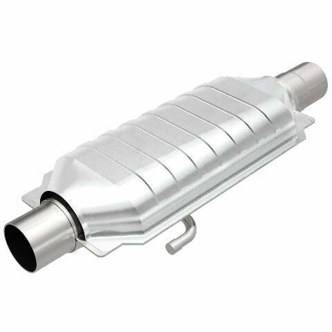 MagnaFlow universal catalytic converter 2.25 inch inlet/outlet stainless steel CARB compliant OBDII 94415