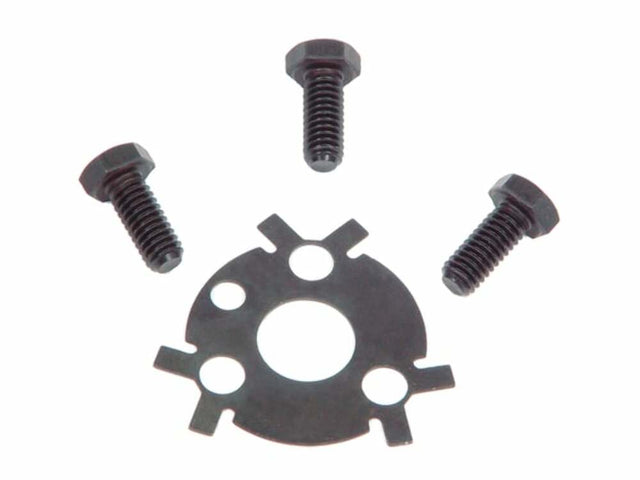Mr. Gasket cam bolts and lock plate Chevy black steel 948G