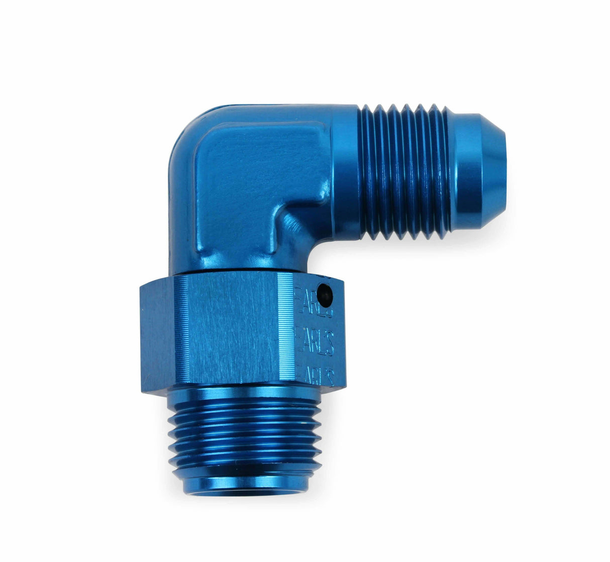 90 Degree -6 AN Male to 5/8-18 Inverted Flare Male Swivel - 949096ERL