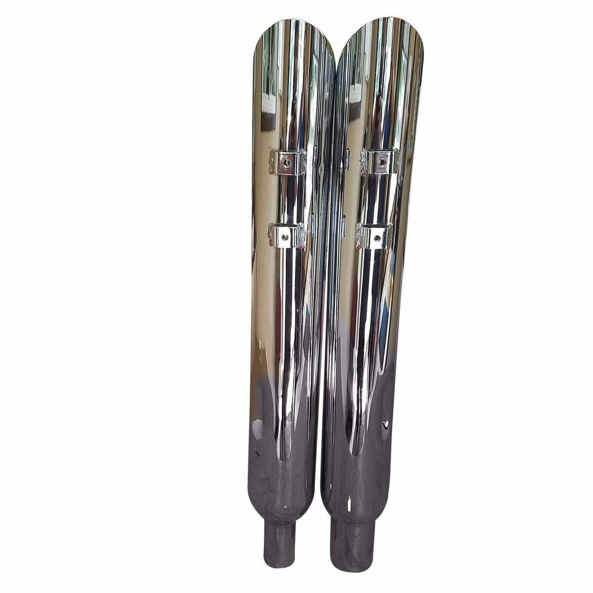 95-16 Harley Davidson Angle Cut Slip On Muffler No Baffle Chrome Exhaust Jones Exhaust 1 inch