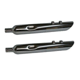 t 95-16 Harley Davidson Full Boar Reverse Angle Cut Slip On Muffler 2" Baffle Jones Exhaust